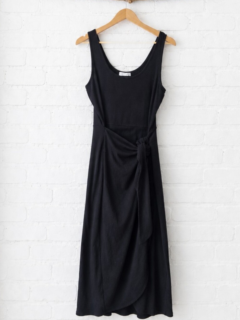 Nine Britton Black Sleeveless Maxi Dress with Side Tie